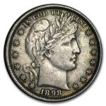 1898 Barber Half Dollar AU