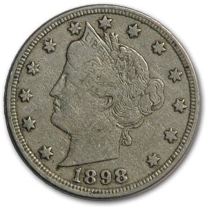 1898 Liberty Head V Nickel Fine