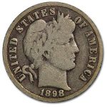 1898-O Barber Dime Good