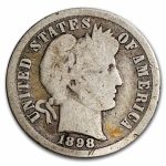 1898-S Barber Dime VG