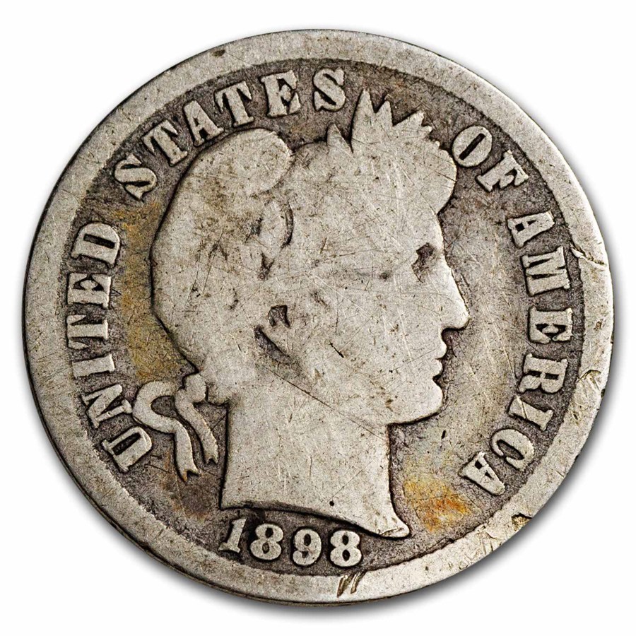 1898-S Barber Dime VG