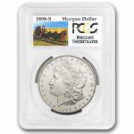 1898-S Stage Coach Silver Dollar BU PCGS