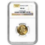 1899-1914 France Gold 20 Francs Rooster MS-66 NGC/PCGS
