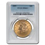 1899 $20 Liberty Gold Double Eagle MS-62+ PCGS