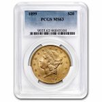 1899 $20 Liberty Gold Double Eagle MS-63 PCGS
