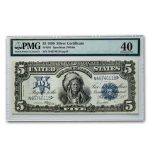 1899 $5.00 Silver Cert. Chief Running Antelope XF-40 PMG (Fr#281)