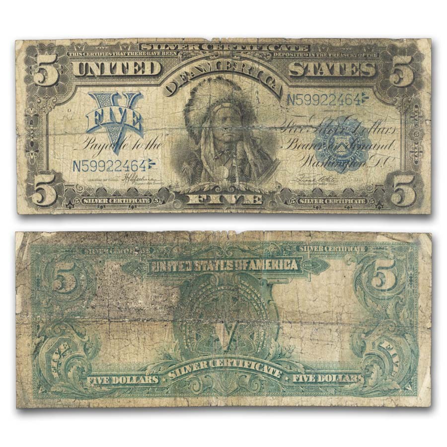 1899 $5.00 Silver Certificate VG Details