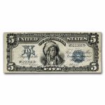 1899 $5 Silver Cert. Chief Running Antelope VF (Fr#277)