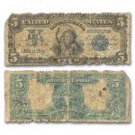 1899 $5 Silver Certificate Chief Running Antelope Cull