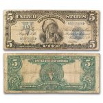 1899 $5 Silver Certificate Chief Running Antelope Fine (Fr#275)