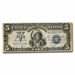 1899 $5 Silver Certificate Chief Running Antelope Fine (Fr#280)