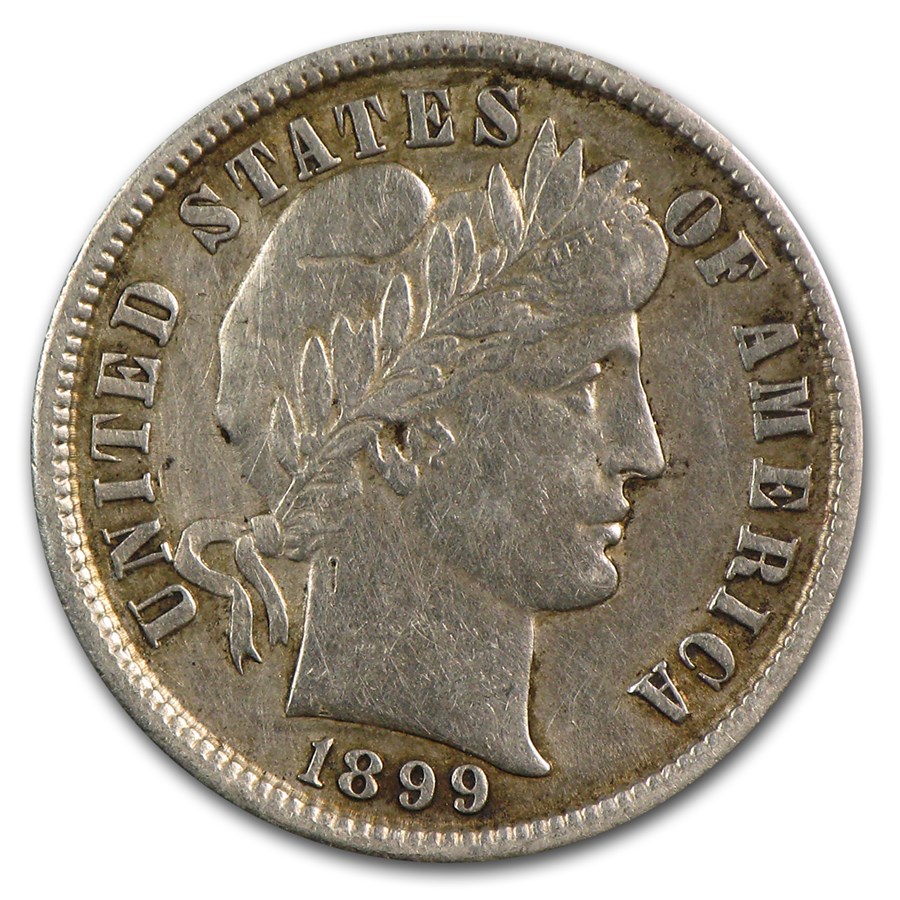 1899 Barber Dime AU
