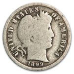 1899 Barber Dime Good/VG