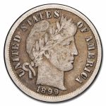 1899 Barber Dime VF