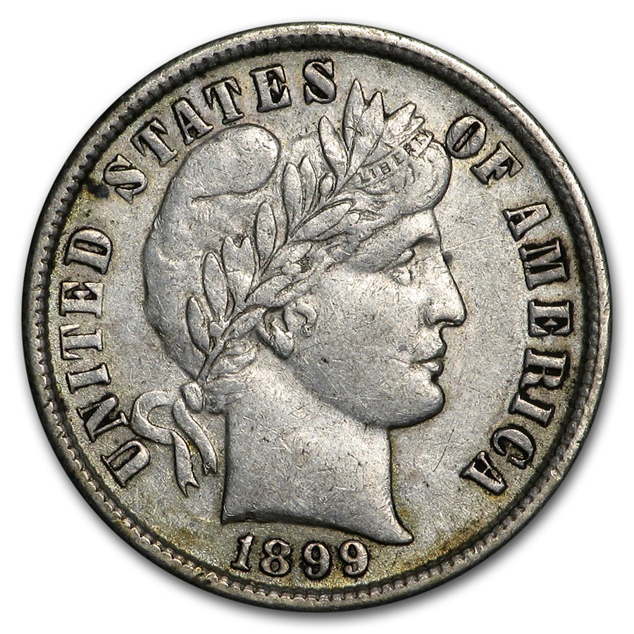1899 Barber Dime XF