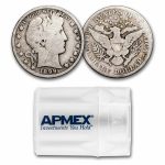 1899 Barber Half Dollar 20-Coin Roll Avg Circ