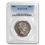 1899 Barber Half Dollar VF-20 PCGS