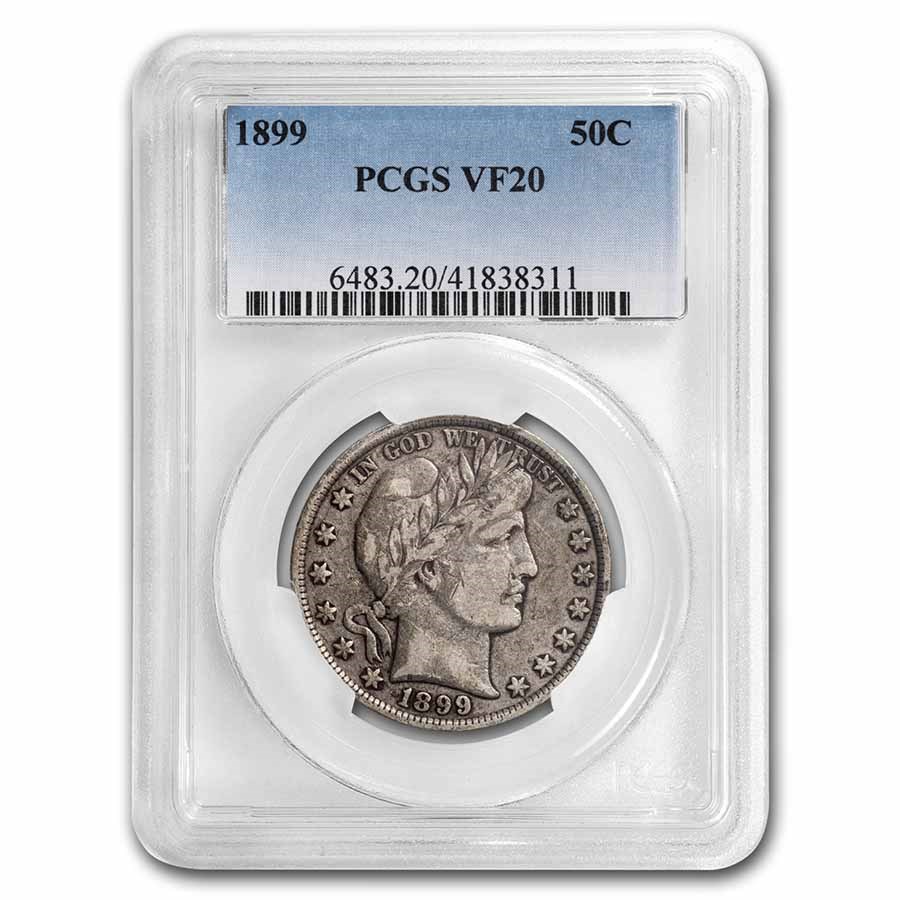 1899 Barber Half Dollar VF-20 PCGS