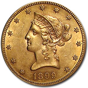 1899-S $10 Liberty Gold Eagle AU