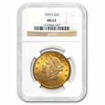1899-S $20 Liberty Gold Double Eagle MS-63 NGC
