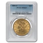 1899-S $20 Liberty Gold Double Eagle MS-63+ PCGS
