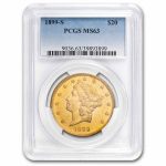 1899-S $20 Liberty Gold Double Eagle MS-63 PCGS