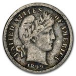 1899-S Barber Dime VF