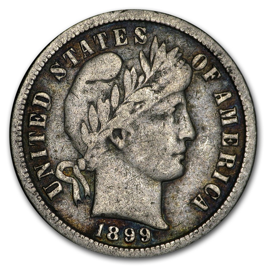 1899-S Barber Dime VF