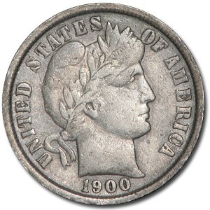 1900 Barber Dime XF