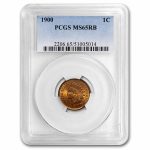 1900 Indian Head Cent MS-65 PCGS (Red/Brown)