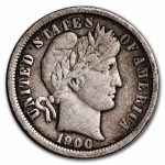 1900-O Barber Dime VF