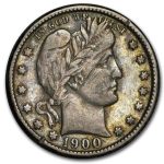 1900-O Barber Quarter VF