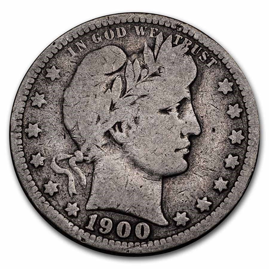 1900-O Barber Quarter VG