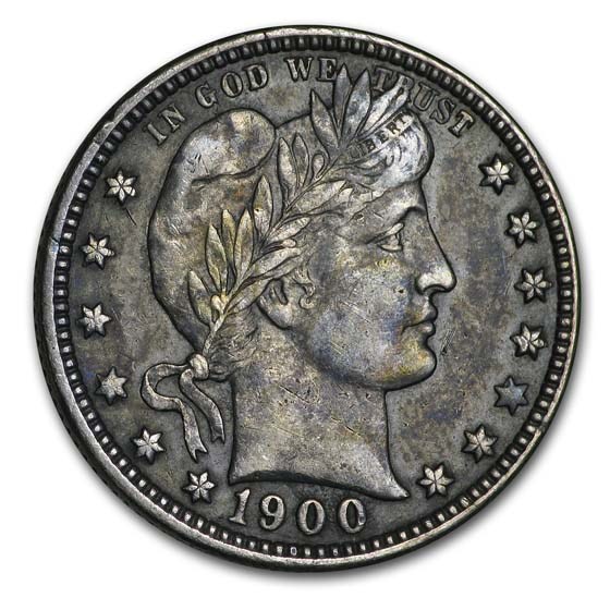 1900-O Barber Quarter XF