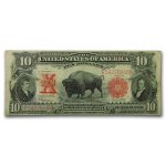 1901 $10 U.S. Note Lewis & Clark/Bison VF (Fr#122)