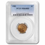 1901 Indian Head Cent MS-64 PCGS (Red)