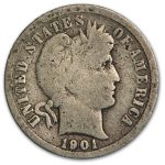 1901-O Barber Dime Good/VG
