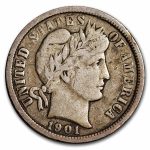 1901-O Barber Dime VF