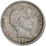 1901-O Barber Dime XF