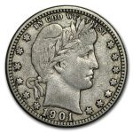 1901-O Barber Quarter VF