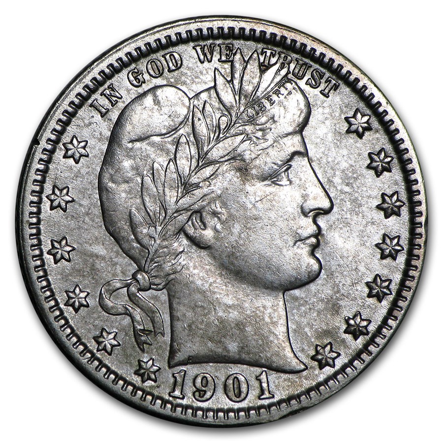 1901-O Barber Quarter XF