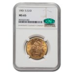 1901-S $10 Liberty Gold Eagle MS-65 NGC CAC