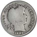 1901-S Barber Dime AG