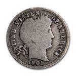1901-S Barber Dime Good