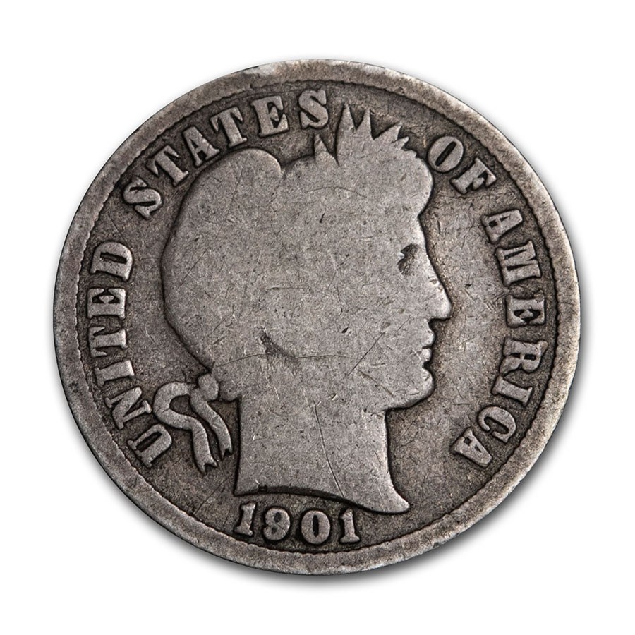1901-S Barber Dime Good