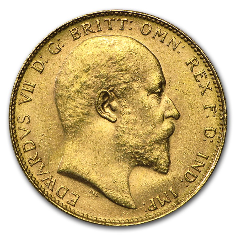 1902-1910-P Australia Gold Sovereign Edward VII AU