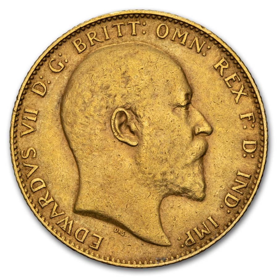 1902-1910-P Australia Gold Sovereign Edward VII XF (Scruffy)
