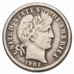 1902 Barber Dime Fine