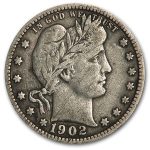 1902 Barber Quarter Fine