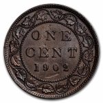 1902 Canada Large Cent Edward VII AU